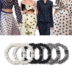 Soierie Medium Polka Dot Mulberry Silk Hair Tie